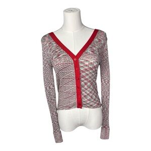 Urban Outfitters Red and Green Knit Top